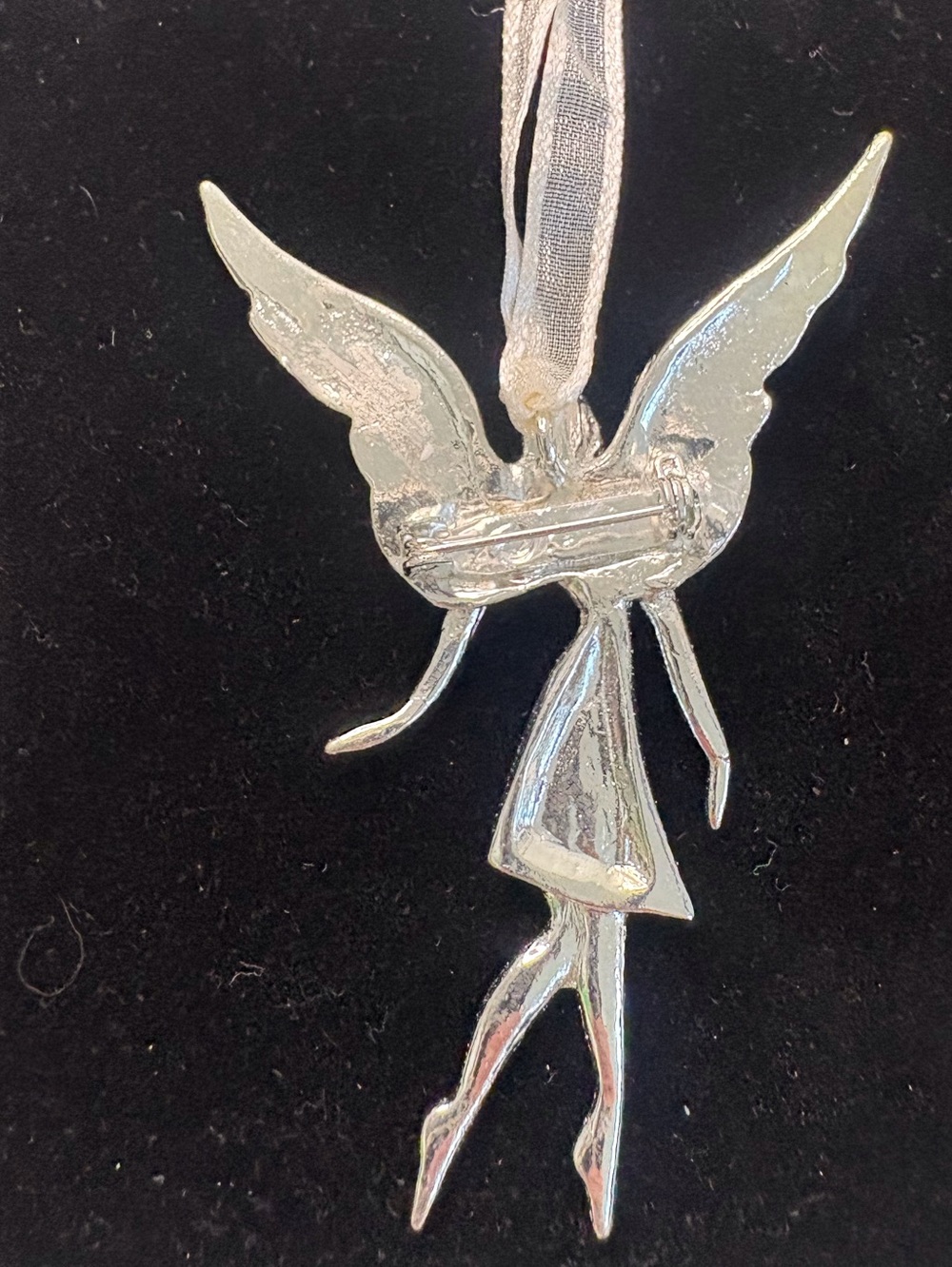 (106)Angel silver tone pin/mirror decor Cherished Friend - Picture 5 of 6